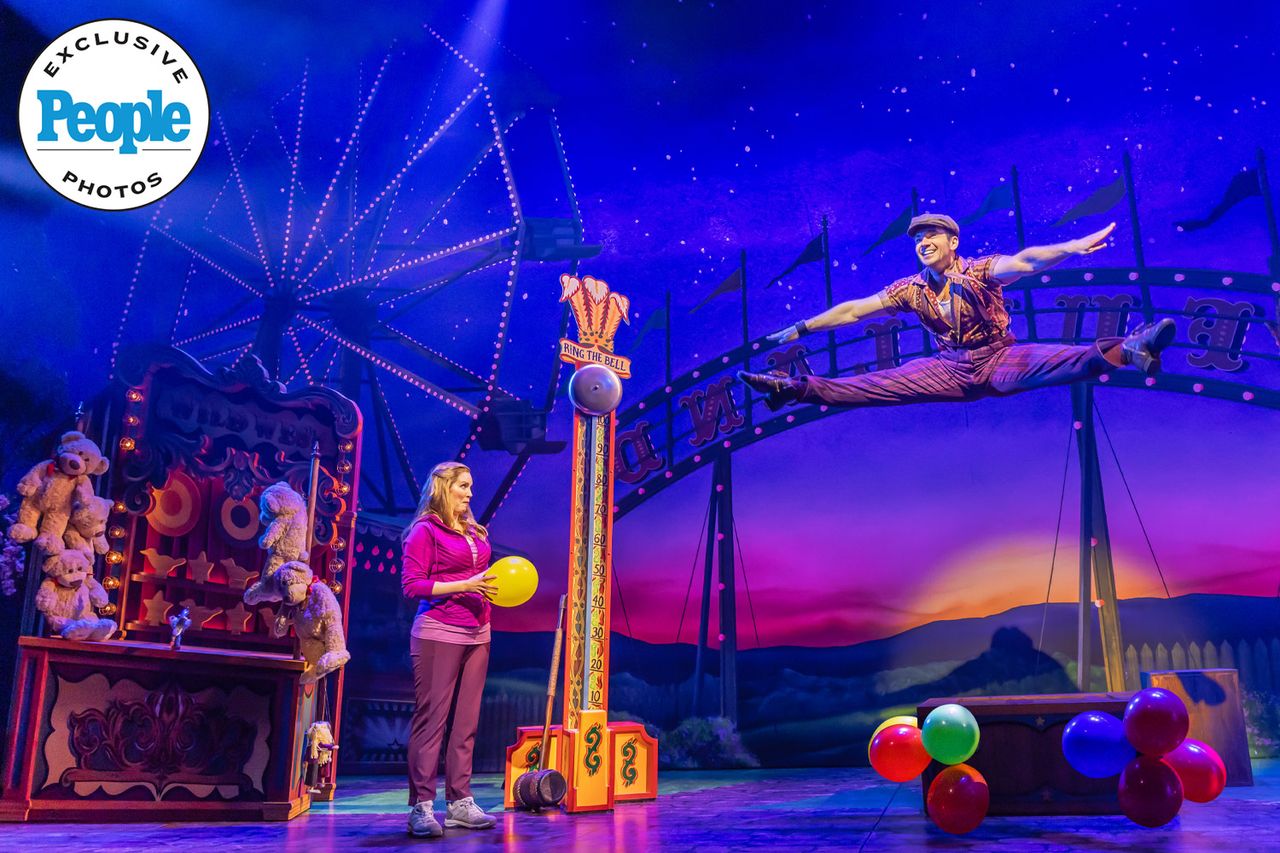 Sara Chase and Max Clayton in 'Schmigadoon!' on BroadwayCredit: Matthew Murphy and Evan Zimmerman