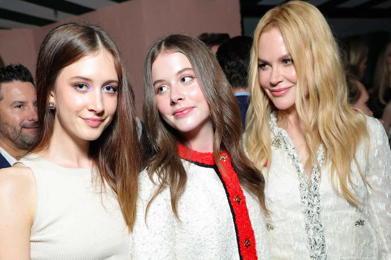 Sunday Rose Kidman Urban, Faith Margaret Kidman Urban and Nicole Kidman in Beverly Hills, Calif., on March 14, 2026Credit: Stefanie Keenan/WireImage