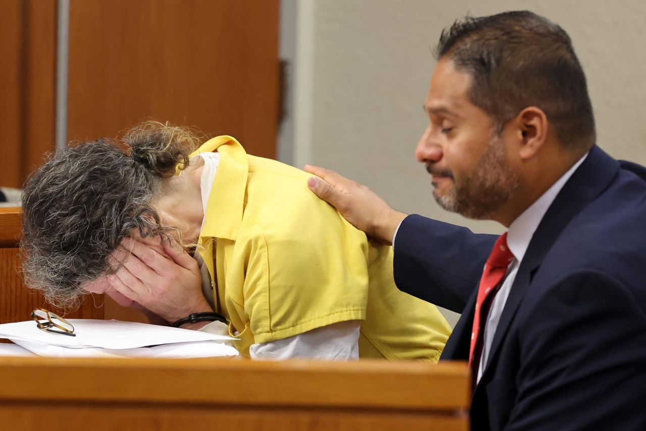 Defendant Susan Lorincz, left, who fatally shot a Black neighbor through her front door during an ongoing dispute, weeps during her sentencing hearing Monday, Nov. 25, 2024, in Ocala, Fla. Defendant Susan Lorincz, left, who fatally shot a Black neighbor through her front door during an ongoing dispute, weeps during her sentencing hearing Monday, Nov. 25, 2024, in Ocala, Fla.Credit: Bruce Ackerman/Ocala Gazette via AP