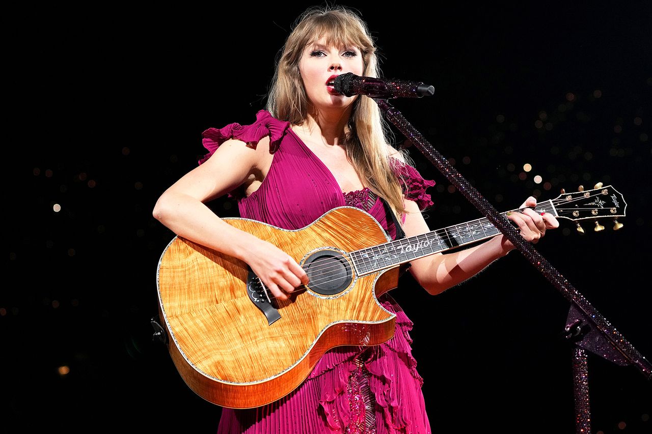 Taylor Swift performs onstage for the opening night of Taylor Swift The Eras Tour at State Farm Stadium on March 17, 2023 in Swift City, Arizona. Taylor Swift performs at State Farm Stadium for the Eras Tour in 2023Credit: Kevin Mazur/Getty