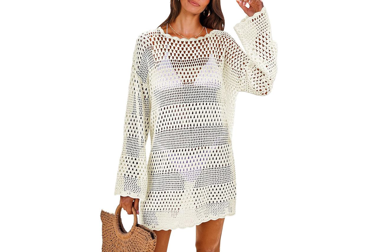 ANRABESS Swimsuit Crochet Swim Cover Up Credit: Amazon