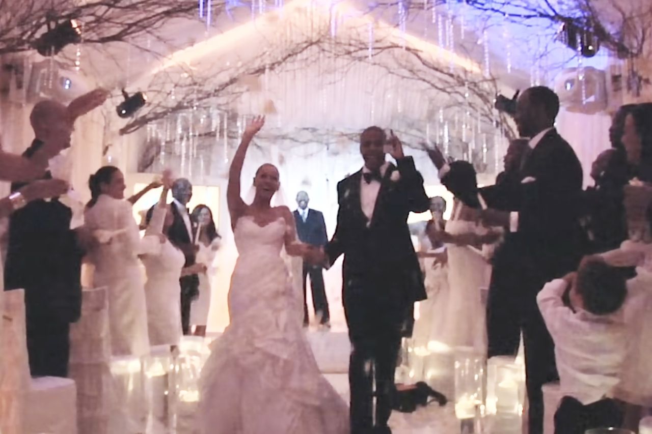 Jay-Z and Beyoncé on their wedding day April 4, 2008.Credit: Beyoncé/ YouTube