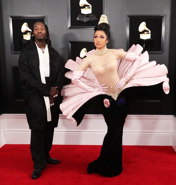 Cardi B & Offset Strike A Pose On The Red Carpet