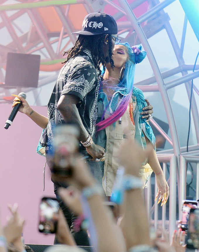 Cardi B & Offset Kiss At Coachella