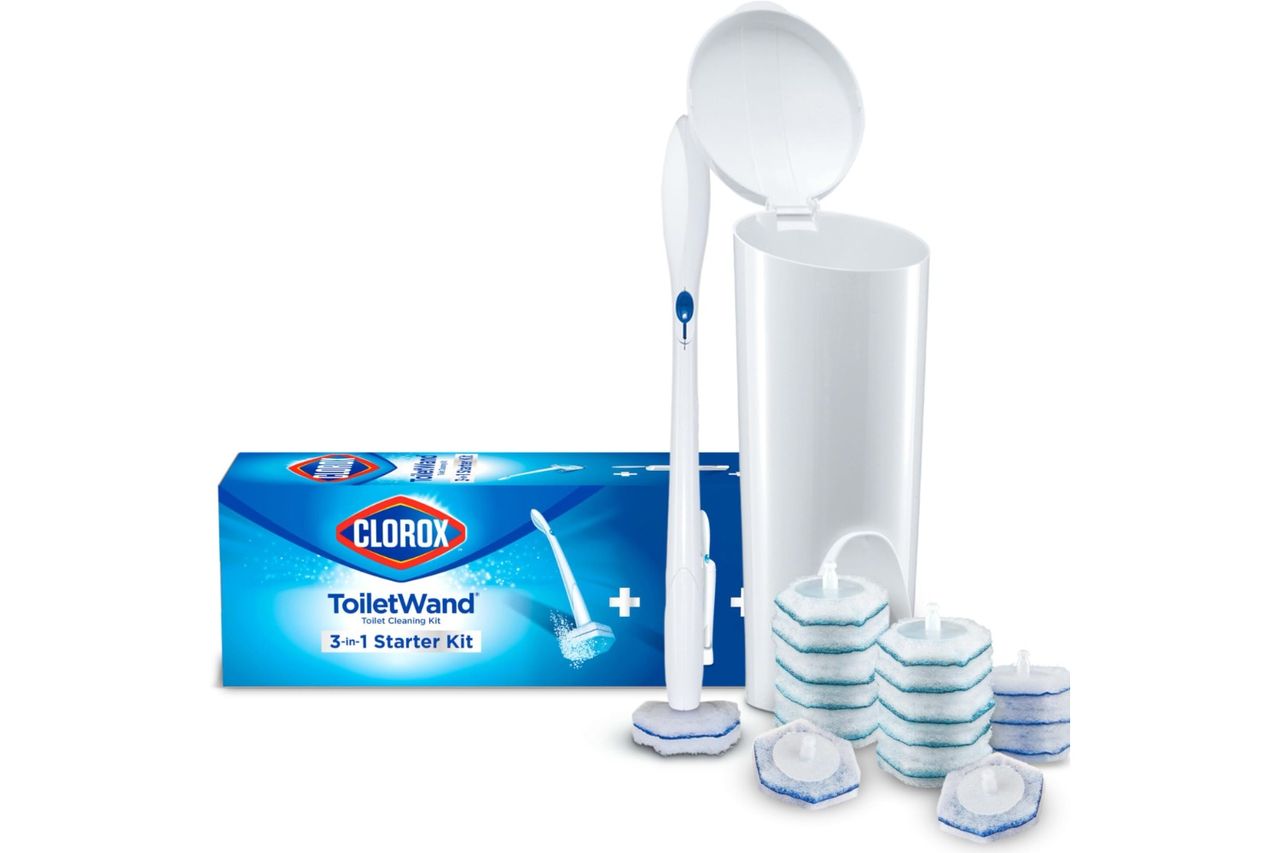Clorox ToiletWand cleaning system with handle storage caddy and disposable scrub heads Credit: Amazon