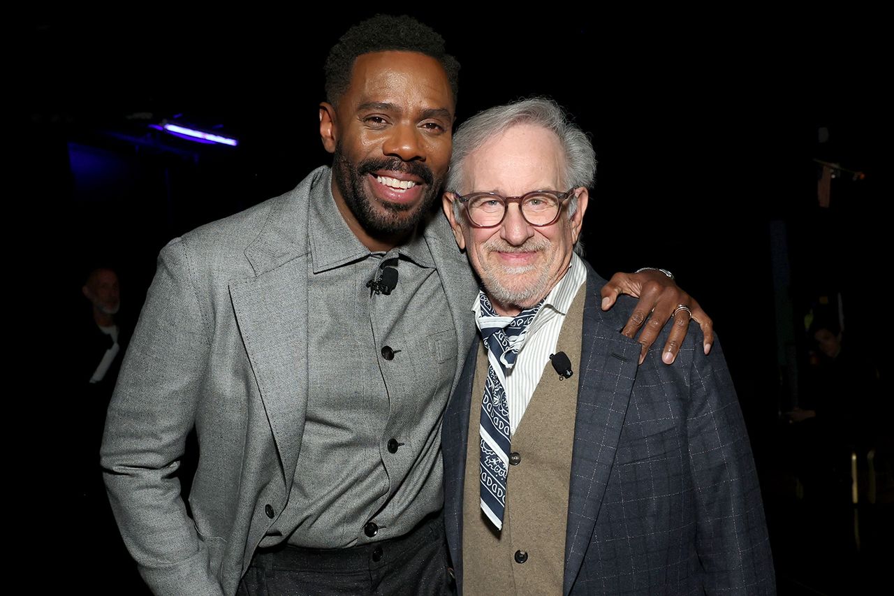 Colman Domingo and Steven SpielbergCredit: Monica Schipper/Getty
