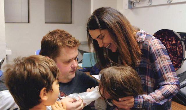 Ralphie May, Lahna Turner and their two children in 'Come What May'Credit: Sound & Vision