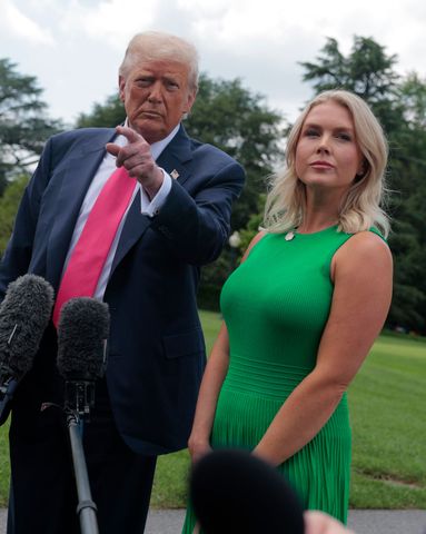 Donald Trump and Karoline LeavittCredit: Anna Moneymaker/Getty
