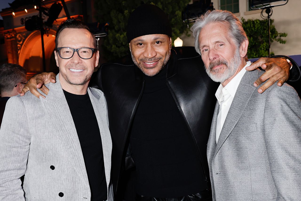 Donnie Wahlberg, LL Cool J and Gary ColeCredit: Francis Specker/CBS via Getty