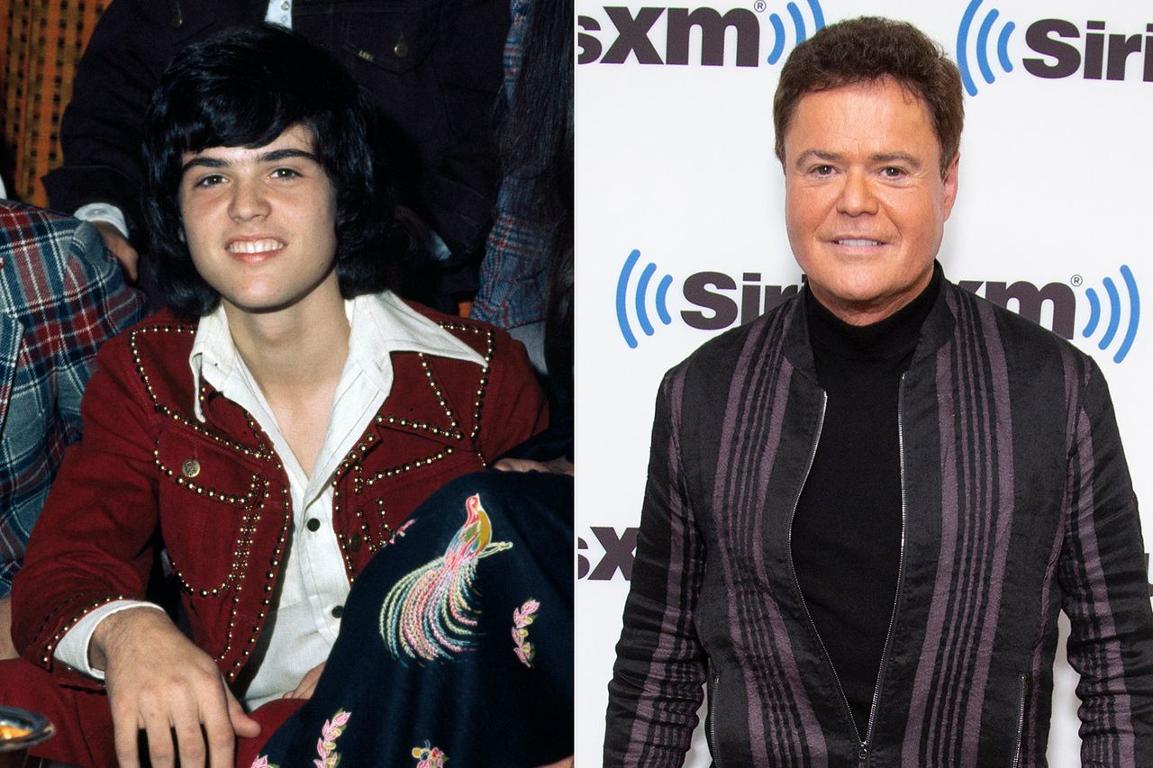 Donny Osmond in 1973 in Copenhagen, Denmark; Donny Osmond on Sept. 21, 2022, in New York City.Credit: Jorgen Angel/Redferns; Santiago Felipe/Getty