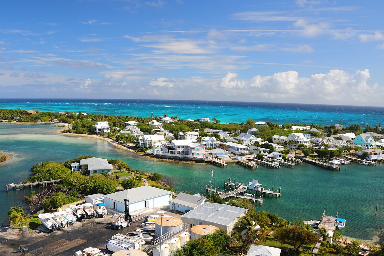 Bahamas Elbow Cay View From Lighthouse MS - stock photo Elbow Cay, Bahamas.Credit: Getty