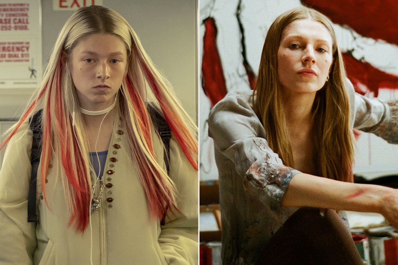 Hunter Schafer in Euphoria Season 1; Hunter Schafer in Euphoria Season 3.Credit: Eddy Chen/HBO (2)