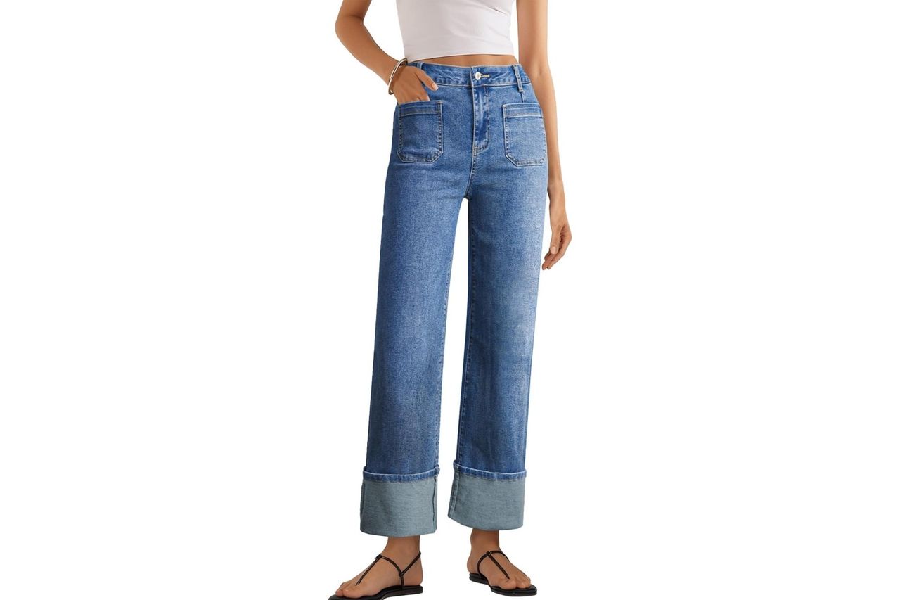 EVALESS High Waisted Wide Leg Jeans Credit: Amazon