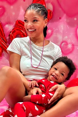 Halle Bailey and son Halo in February 2025Credit: Halle Bailey/Instagram