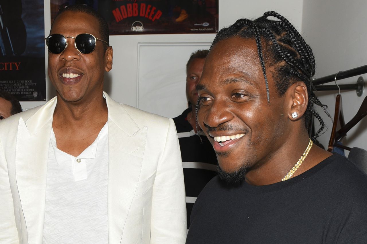 Jay-Z and Pusha T in June 2016Credit: Michael Bezjian/WireImage