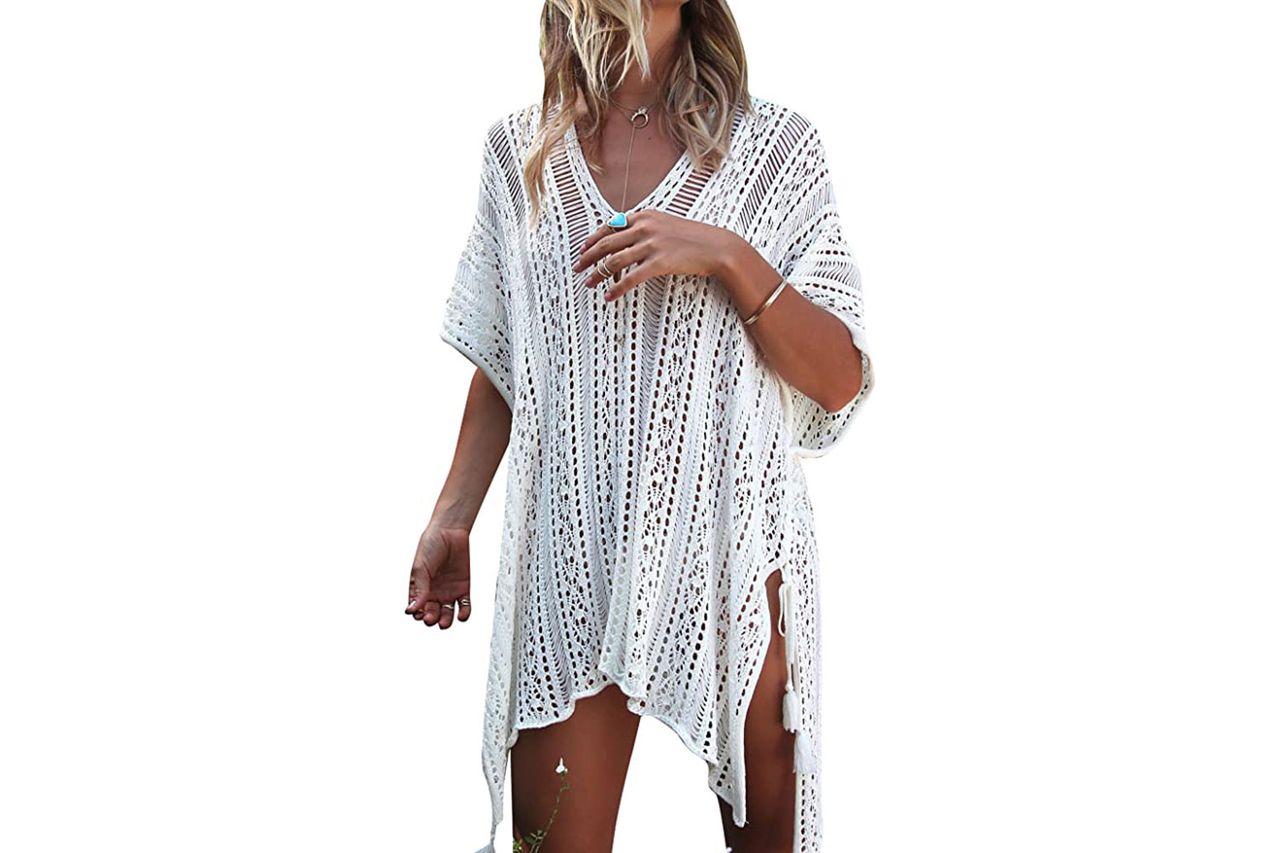 APD Jeasona Womenâs Bathing Suit Cover Up White Credit: Amazon