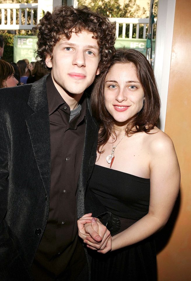 Jesse Eisenberg (left) and Anna Strout (right) in 2005.Credit: Frazer Harrison/Getty