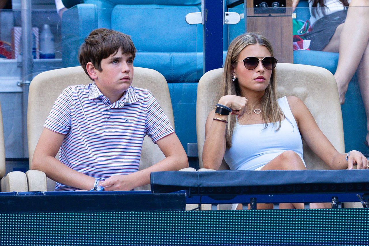Kai Trump of the United States attends the ladies championship match on Day 12 of the Miami Open at Hard Rock Stadium in Miami Gardens, Florida, on March 28, 2026. Kai Trump (R) with brother Spencer Trump (L) at the Miami Open on March 28, 2026Credit: Mauricio Paiz/NurPhoto via Getty