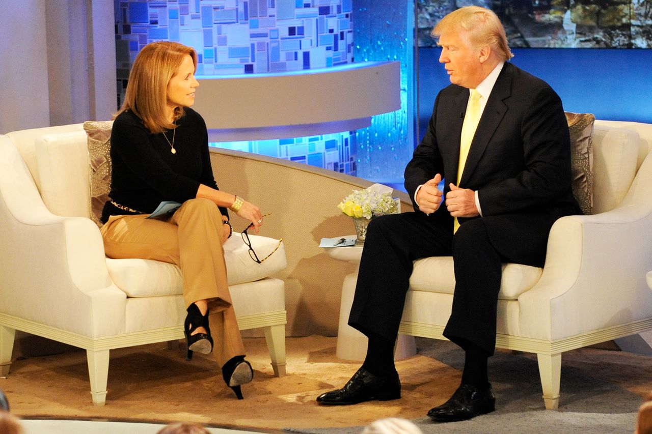 Donald Trump appears as a guest on Katie Couric's ABC News daytime talk show on Oct. 31, 2012.Credit: Donna Svennevik/Disney-Disney General Entertainment Content via Getty