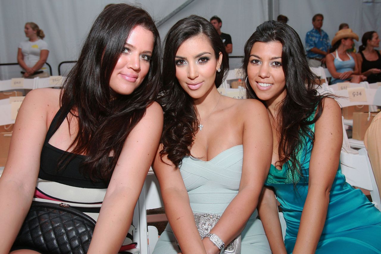 Khloé Kardashian (left), Kim Kardashian (center) and Kourtney Kardashian (right) in 2007.Credit: Evan Agostini/Getty