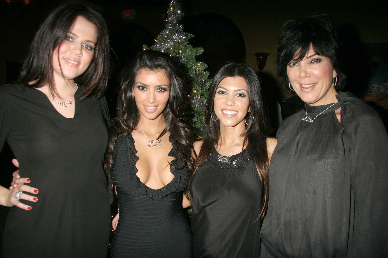 (From left to right): Khloé Kardashian, Kim Kardashian, Kourtney Kardashian and Kris Jenner in 2007.Credit: Enos Solomon/FilmMagic