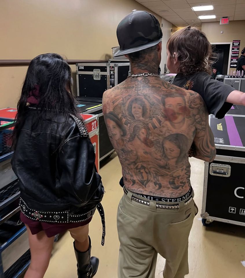 Kourtney, Travis, Kris and Kids (L-R) Kourtney Kardashian Barker, Travis Barker and son Rocky ThirteenCredit: Kourtney Kardashian/Instagram