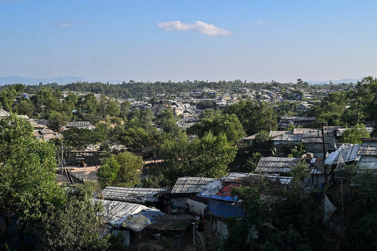 Kutupalong refugee camp in Bangladesh's UkhiaCredit: Munir UZ ZAMAN / AFP via Getty