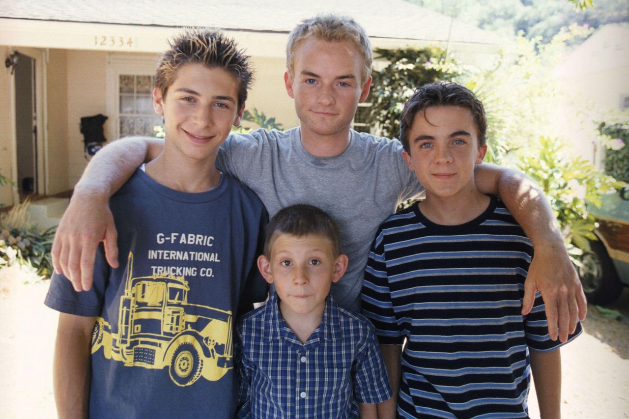 Frankie Muniz, Christopher Masterson, Erik Per Sullivan and Justin Berfield in Malcolm in the Middle. Frankie Muniz, Christopher Masterson, Erik Per Sullivan and Justin Berfield in Malcolm in the Middle.Credit: FOX via Alamy