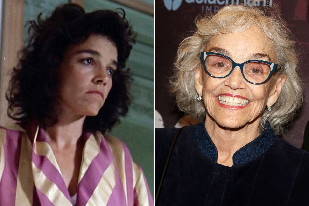 Brooke Adams in 'Man on Fire'; Brooke Adams on February 16, 2023 in New York City.Credit: Tubi; Bruce Glikas/Getty