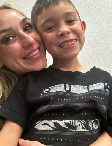 (L-R) Marissa Divodi-Lessa Herzog and her 7-year-old sonCredit: Emily Meinzer/GoFundMe