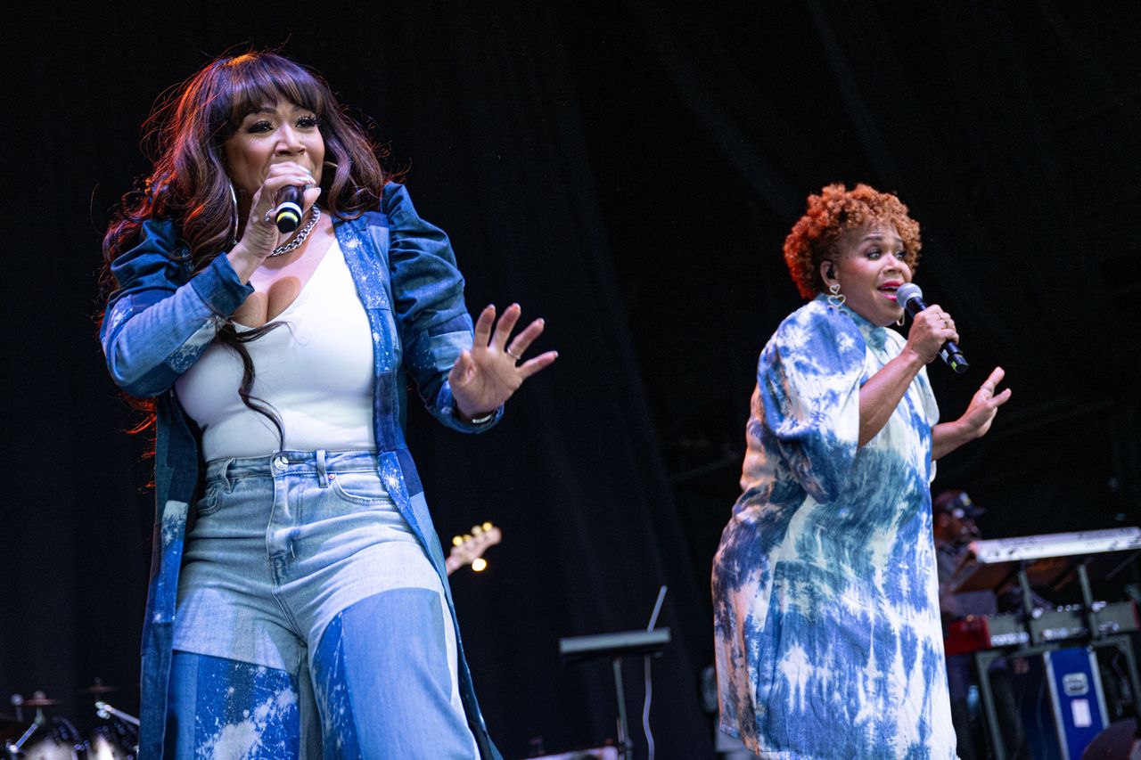 Erica Campbell and Tina Campbell of Mary Mary Erica Campbell and Tina Campbell of Mary MaryCredit: Marcus Ingram/Getty