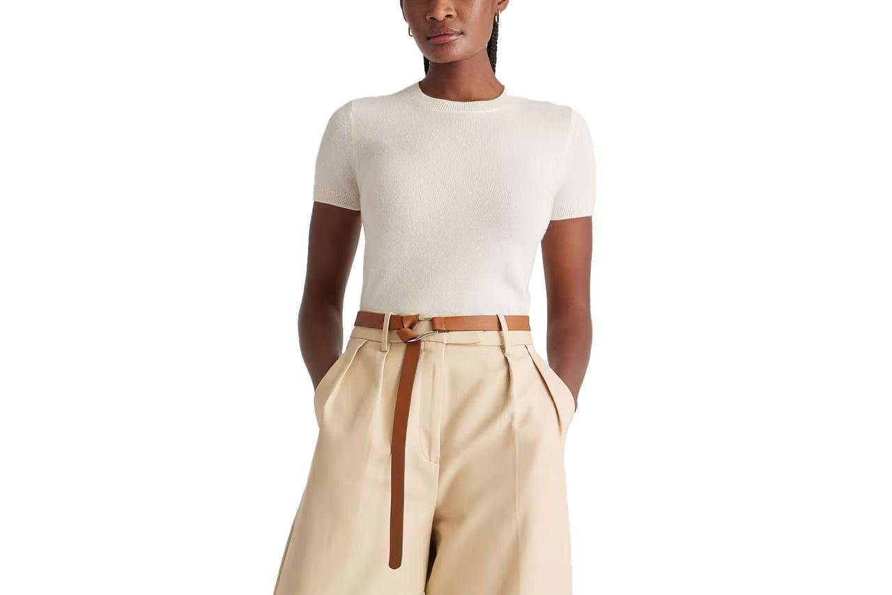 Mongolian Cashmere Tee Credit: Quince