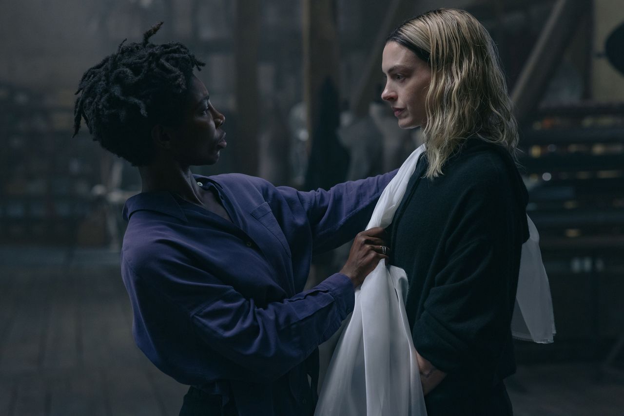 Michaela Coel and Anne Hathaway in Mother MaryCredit: A24
