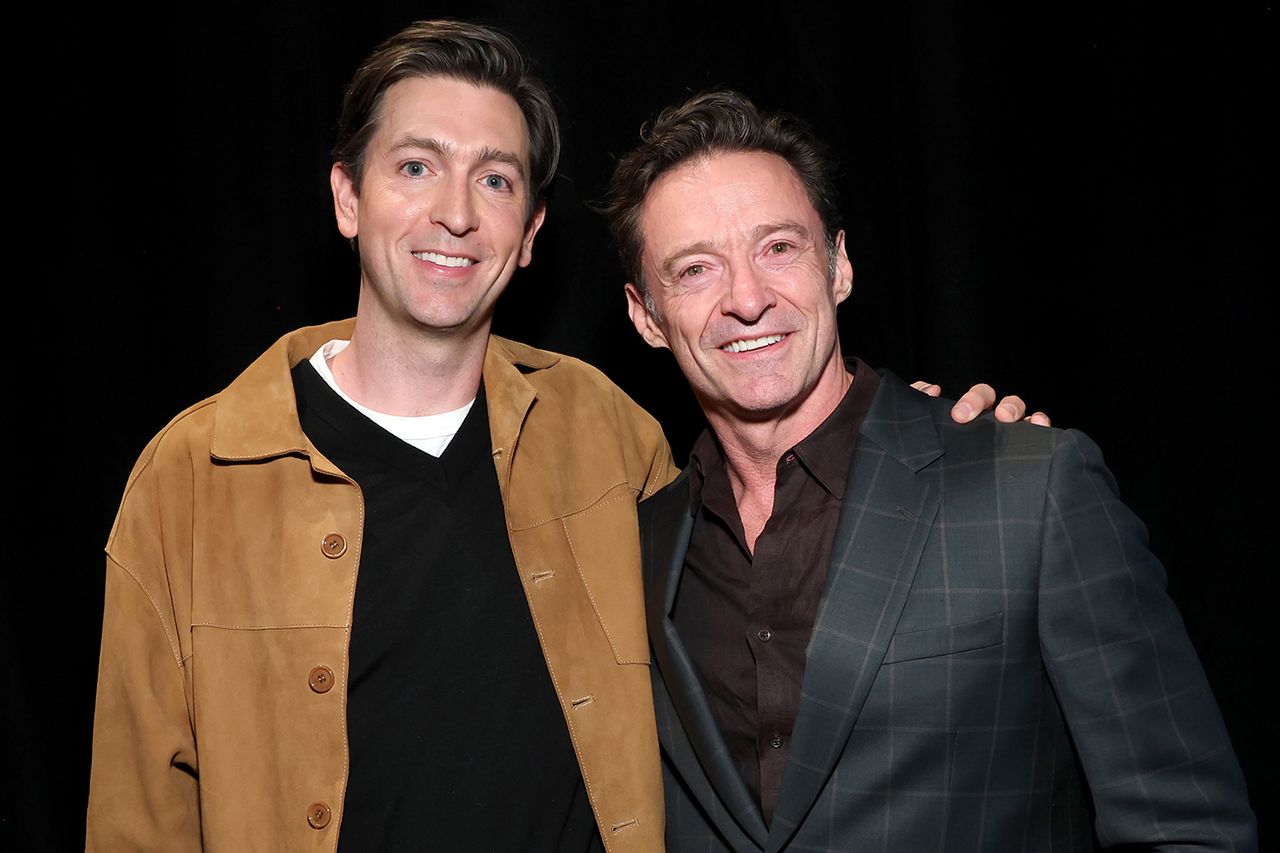 Nicholas Braun and Hugh JackmanCredit: Monica Schipper/Getty