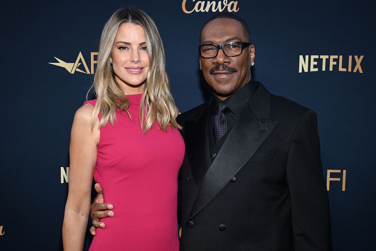 Paige Butcher and Eddie Murphy on April 18, 2026Credit: Michael Kovac/Getty