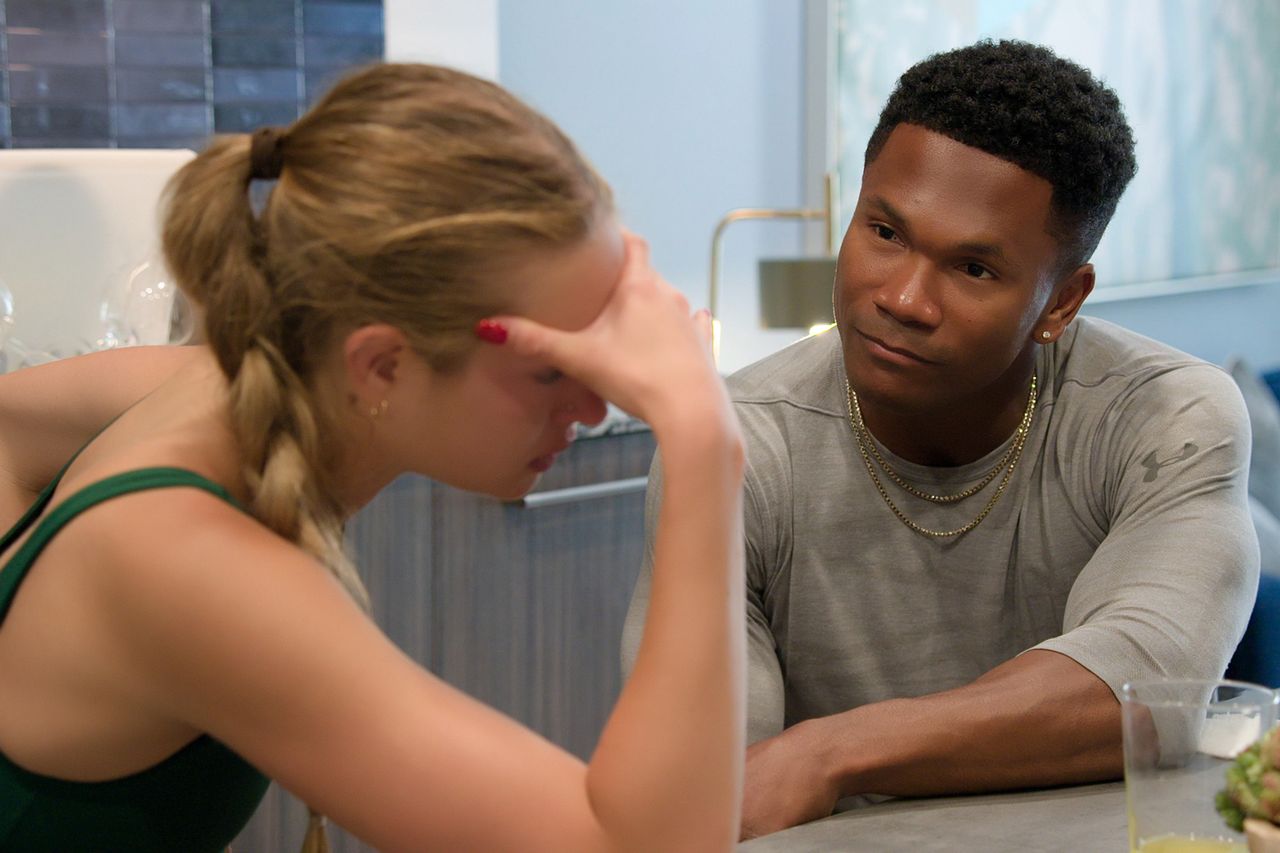 Pfeifer Hill and Derrick Fleming in episode 106 of Age of Attraction.Credit: Courtesy of Netflix