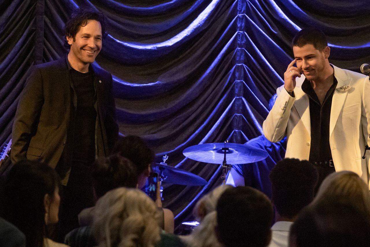 Paul Rudd and Nick Jonas in Power BalladCredit: Lionsgate