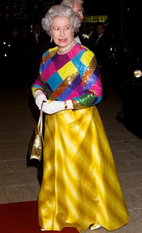 Queen Elizabeth attends the Royal Variety Performance at the Birmingham Hippodrome in Birmingham, England, on Nov. 29, 1999Credit: Indigo/Getty