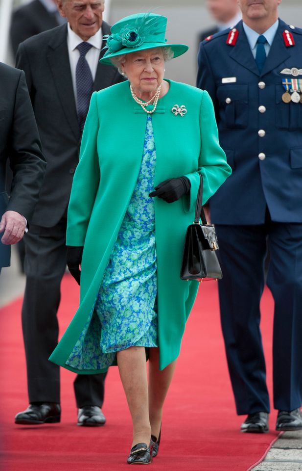 Queen Elizabeth arrives at Baldonnel Airport (now known as the Casement Aerodrome) in Dublin on May 17, 2011Credit: Tim Rooke-Pool/Getty