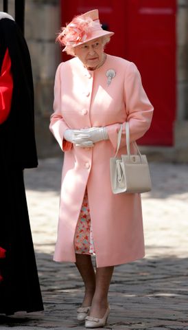 Queen Elizabeth attends Zara Phillips and Mike Tindall's wedding at Canongate Kirk in Edinburgh, Scotland, on July 30, 2011Credit: Indigo/Getty