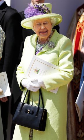 Queen Elizabeth smiles after the wedding of Prince Harry and Meghan Markle at Windsor Castle in Windsor, England, on May 19, 2018Credit: Alastair Grant - WPA Pool/Getty