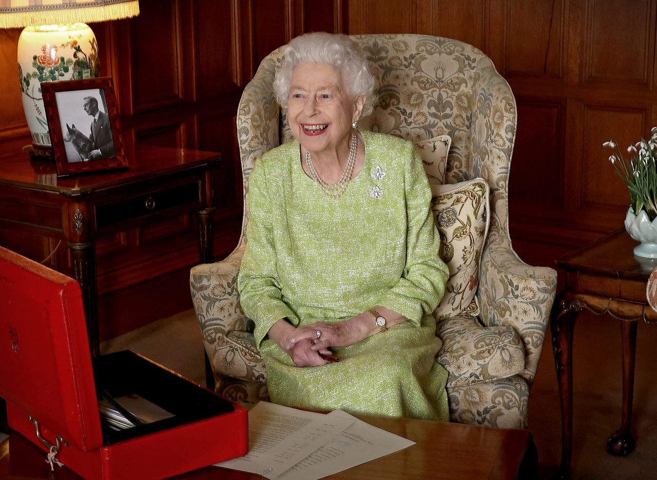 Queen Elizabeth is photographed at Sandringham House in Sandringham, Norfolk, England, to commemorate Accession Day, marking the start of her Platinum Jubilee Year, on Feb. 2, 2022Credit: Chris Jackson/Getty
