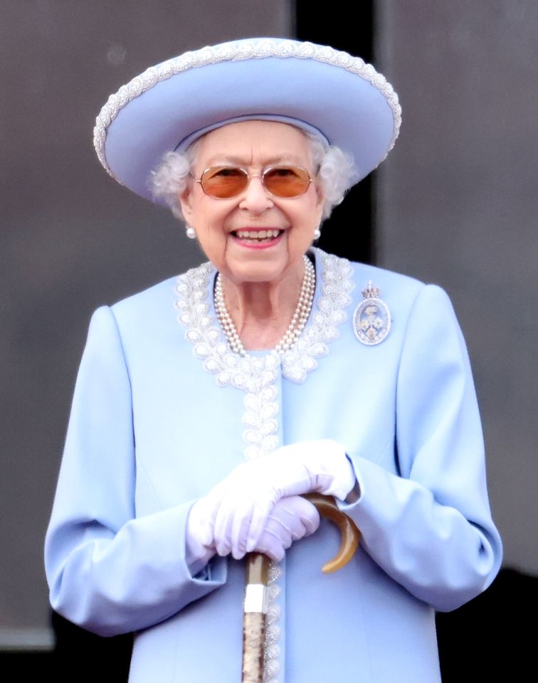 Queen Elizabeth smiles during Trooping the Colour in London on June 2, 2022Credit: Chris Jackson/Getty
