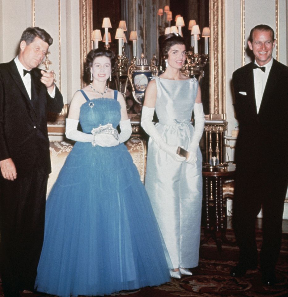 From left: President John F. Kennedy, Queen Elizabeth, Jackie Kennedy and Prince Philip are photographed in England in June 1961Credit: Bettmann
