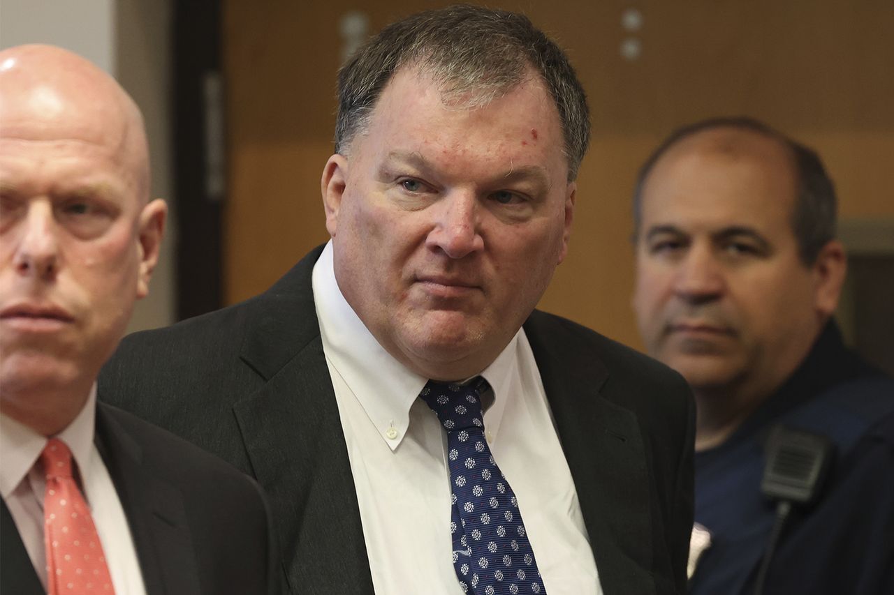 Rex Heuermann, the man charged in the Gilgo Beach serial killings on Long Island, appears for a hearing on July 30, 2024 in Riverhead, New York.Credit: James Carbone/Newsday via AP