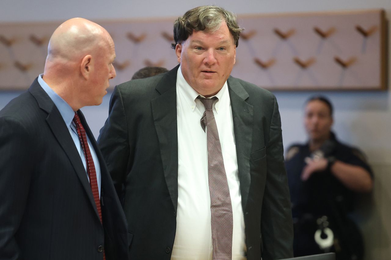 Alleged serial killer Rex A. Heuermann appears for a Frye hearing on July 17, 2025 in Riverhead, New York.Credit: James Carbone-Pool/Getty
