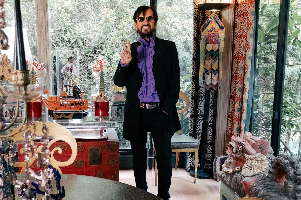 Ringo Starr at the Dawnbridge estate designed by Tony Douquette, 2026Credit: Henry Diltz