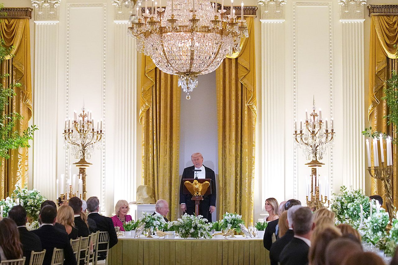 Donald Trump at the state dinner on April 28, 2026.Credit: Andrew Harnik/Getty