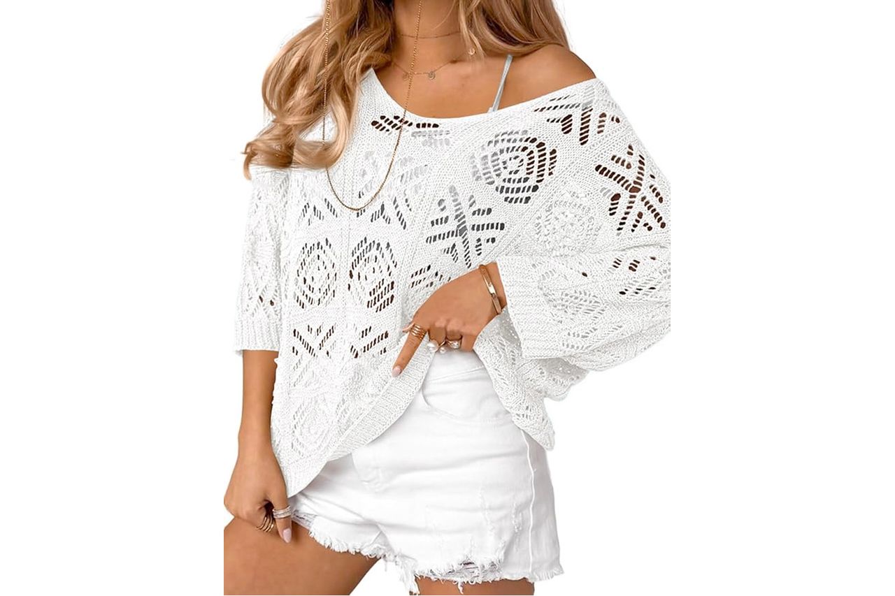 Saodimallsu Womens Crochet Cover Up Credit: Amazon