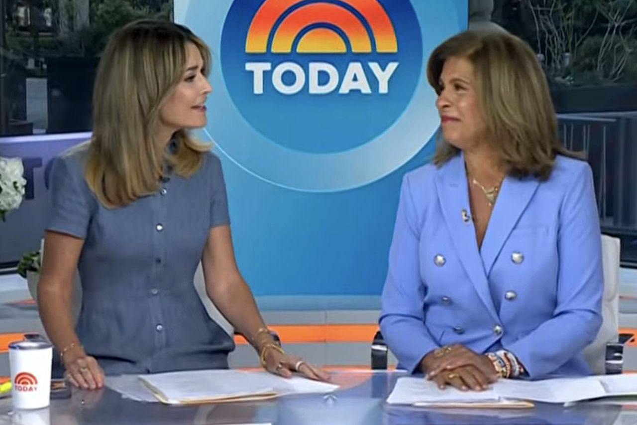 Savannah Guthrie and Hoda Kotb on the 'Today' show on April 13.Credit: NBC